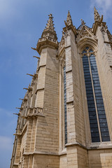 Architectural fragments of Vincennes Sainte-Chapelle (Holy Chapel, 1379). Vincennes (6.7 km from Paris), Val-de-Marne department, France.