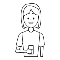 Woman using smartphone