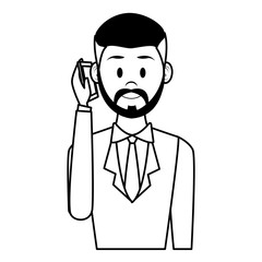 Businessman using smartphone