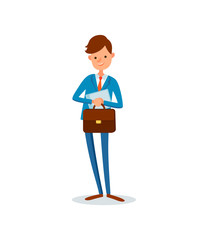 Man Carrying Briefcase Business Activities of Boss