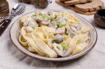 Traditional Italian creamy pasta