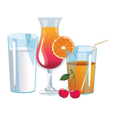 cocktail and orange juice