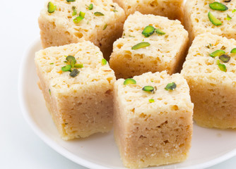 Indian Traditional Famous Sweet Food Mysore Pak or Mysoor Pak