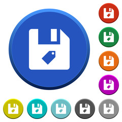 Tag file beveled buttons