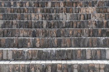 Steps paved with black brick in ancient China