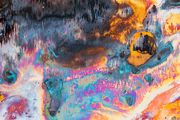 Abstract corrosion texture on the copper-plated steel sheet