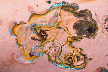 Abstract corrosion texture on the copper-plated steel sheet