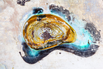 Abstract corrosion texture on the copper-plated steel sheet