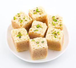 Indian Traditional Famous Sweet Food Mysore Pak or Mysoor Pak