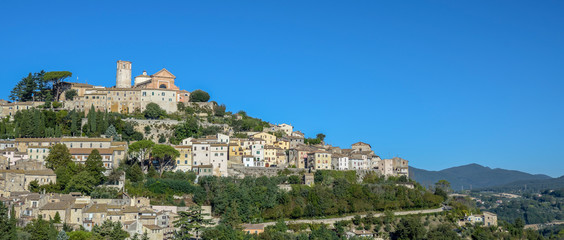 Fototapeta na wymiar Amelia, Umbria, Italy. Medieval village on the hill