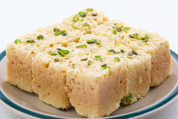 Indian Traditional Famous Sweet Food Mysore Pak or Mysoor Pak