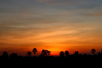 Fototapeta na wymiar Natural scenery, sunset, evening,Environment and nature,sky