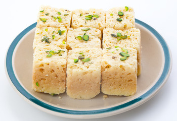 Indian Traditional Famous Sweet Food Mysore Pak or Mysoor Pak