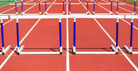 Hurdle rack, in the track and field