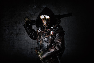 Portrait of a post apocalyptic warrior