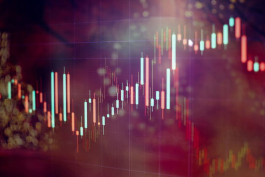 Business success and growth concept.Stock market business graph chart on digital screen.Forex market, Gold market and Crude oil market - Powered by Adobe