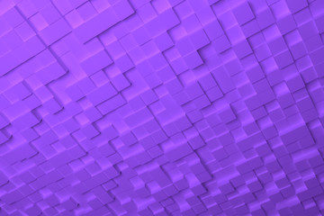 Shape composition, geometric structure, block or cube for design texture, background. Colorful 3D rendering.