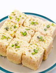 Indian Traditional Famous Sweet Food Mysore Pak or Mysoor Pak