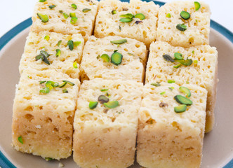 Indian Traditional Famous Sweet Food Mysore Pak or Mysoor Pak