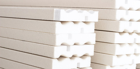 Products from Styrofoam , covered with decorative putty