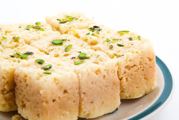 Indian Traditional Famous Sweet Food Mysore Pak or Mysoor Pak