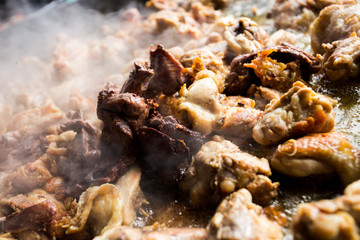 Spanish Paella Preparation Ingredients