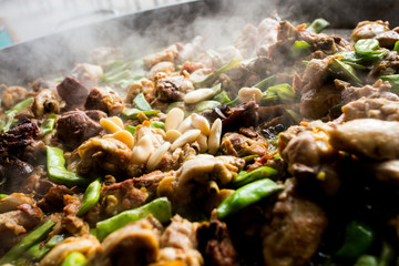 Spanish Paella Preparation Ingredients