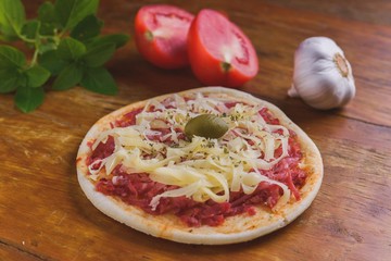 pizza on the table