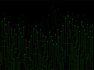 Abstract background of colorful lines and dots. Technology geometric graphic