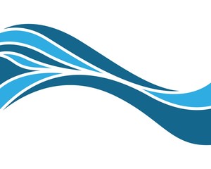 Water wave logo illustration