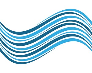 Water wave logo illustration