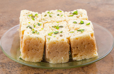 Indian Traditional Famous Sweet Food Mysore Pak or Mysoor Pak