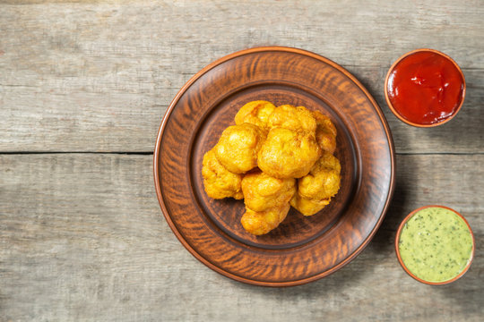 Pacora. Popular Indian vegetarian fast food.  