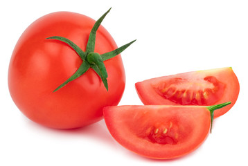 Tomato isolated on white. With clipping path
