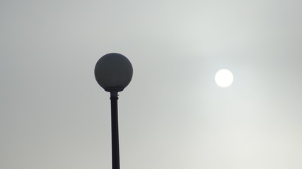 street lamp on a white background