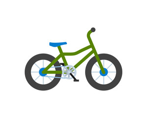 Bicycle Closeup, Bike with Wheels Isolated Icon