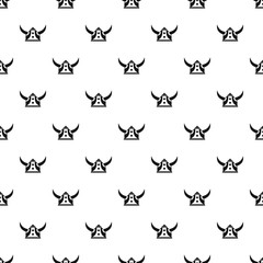 Viking helmet pattern vector seamless repeating for any web design