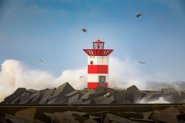 stormy weather along the coast of The Hague