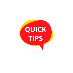 Quick tips speech bubble