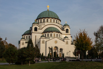 Fototapeta na wymiar The Church of Saint Sava is a Serbian Orthodox church located in Belgrade. It is one of the largest Orthodox churches in the world.