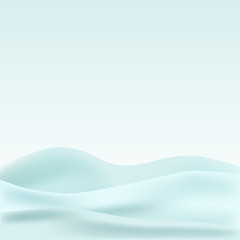 Snow landscape on gradient background