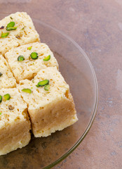 Indian Traditional Famous Sweet Food Mysore Pak or Mysoor Pak