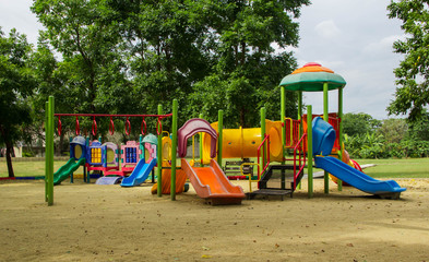 colorful playground in the park
