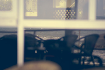 The incredible seascaping view of beach with blue sea in morocco in summer
