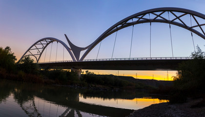 Fototapeta na wymiar Ibn Abbas Firnas Bridge at sunset, Cordoba, Spain