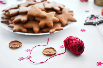 Homemade gingerbread cookies