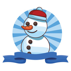 christmas snowman cartoon