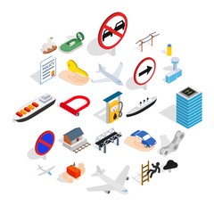 Preparation icons set. Isometric set of 25 preparation vector icons for web isolated on white background