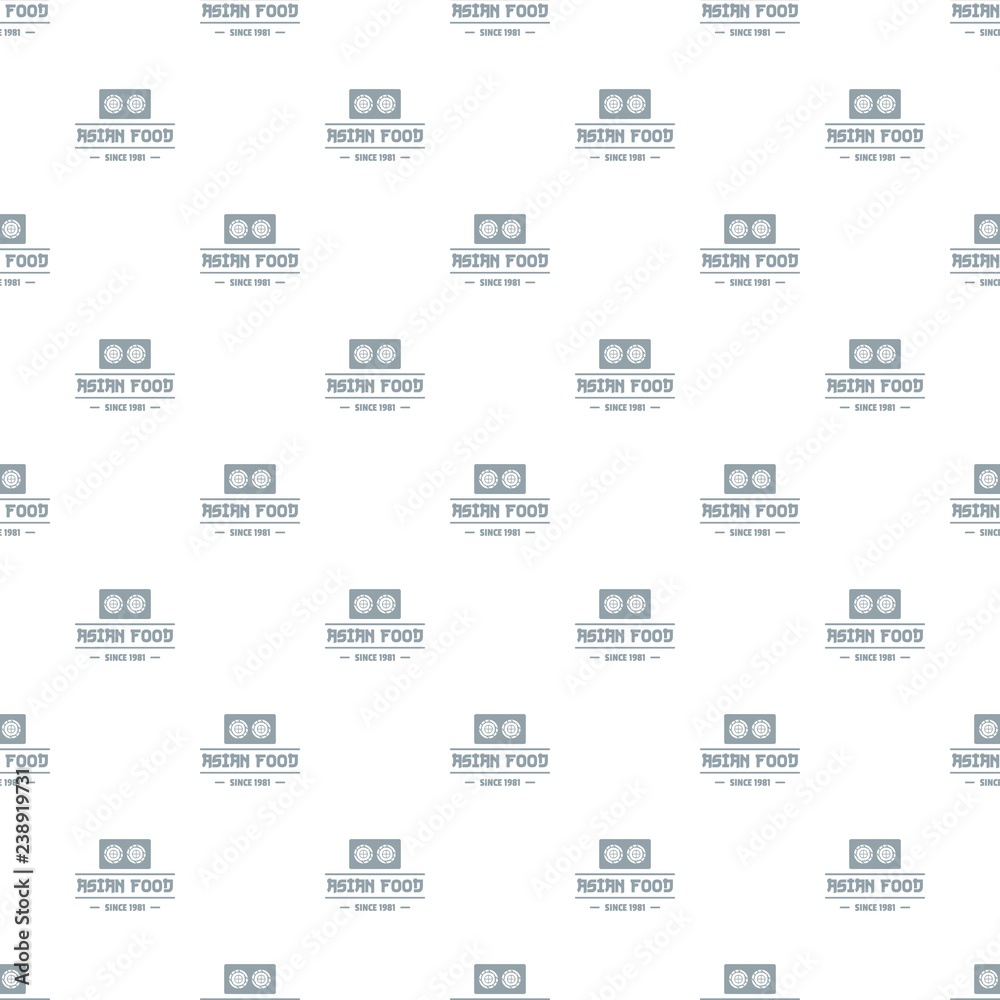 Wall mural traditional asian food pattern vector seamless repeat for any web design