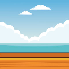 Fototapeta na wymiar landscape background cartoon
